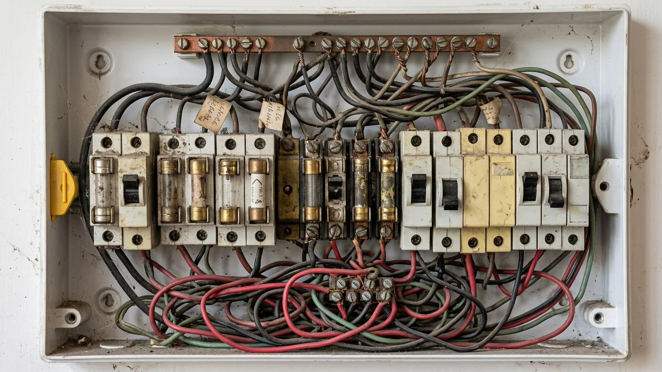 Installation de tableau électrique à Dammarie-les-Lys — avant (chantier 4)